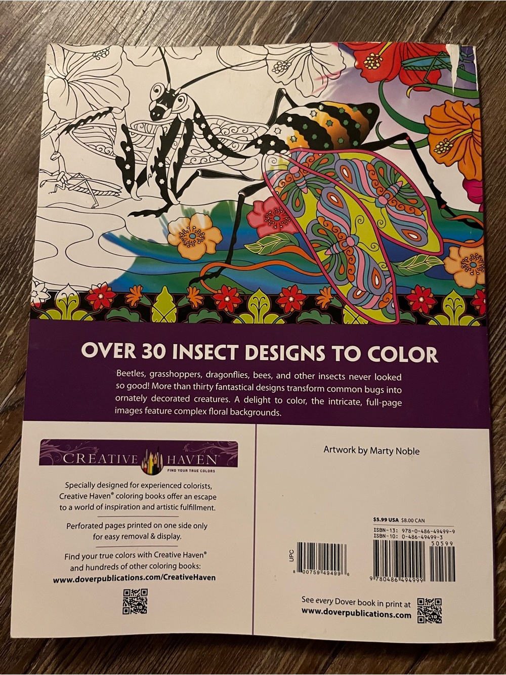 Incredible Insect Designs Coloring Book - Purple & Multicolor - Picture 10 of 10